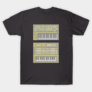 Yellow Retro Synthesizer T-Shirt